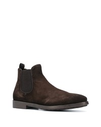 Bottines chelsea en daim marron foncé Officine Creative