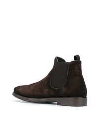 Bottines chelsea en daim marron foncé Officine Creative