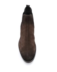 Bottines chelsea en daim marron foncé Officine Creative