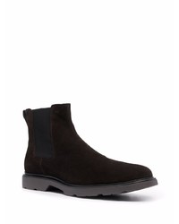 Bottines chelsea en daim marron foncé Hogan