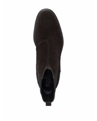 Bottines chelsea en daim marron foncé Hogan