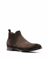 Bottines chelsea en daim marron foncé Officine Creative