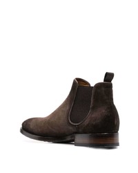 Bottines chelsea en daim marron foncé Officine Creative