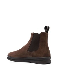 Bottines chelsea en daim marron foncé Paul Smith