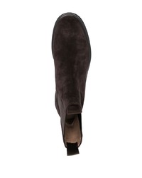 Bottines chelsea en daim marron foncé Gianvito Rossi