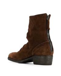 Bottines chelsea en daim marron foncé Premiata