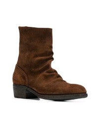 Bottines chelsea en daim marron foncé Premiata