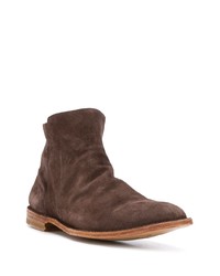 Bottines chelsea en daim marron foncé Officine Creative