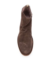 Bottines chelsea en daim marron foncé Officine Creative