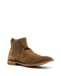 Bottines chelsea en daim marron foncé Officine Creative