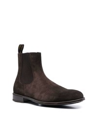 Bottines chelsea en daim marron foncé Doucal's