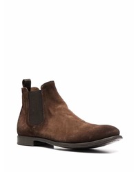 Bottines chelsea en daim marron foncé Officine Creative