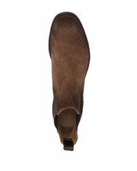 Bottines chelsea en daim marron foncé Officine Creative