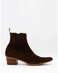 Bottines chelsea en daim marron foncé Jeffery West