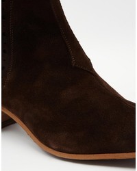 Bottines chelsea en daim marron foncé Jeffery West