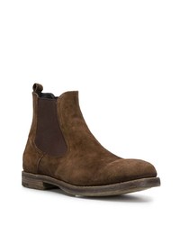 Bottines chelsea en daim marron foncé Premiata