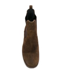 Bottines chelsea en daim marron foncé Premiata