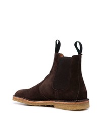 Bottines chelsea en daim marron foncé PS Paul Smith