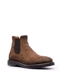 Bottines chelsea en daim marron foncé Silvano Sassetti