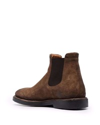 Bottines chelsea en daim marron foncé Silvano Sassetti