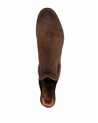 Bottines chelsea en daim marron foncé Silvano Sassetti