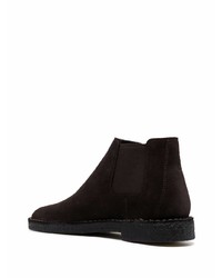 Bottines chelsea en daim marron foncé Clarks