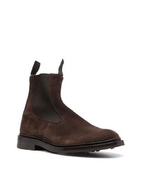 Bottines chelsea en daim marron foncé Tricker's