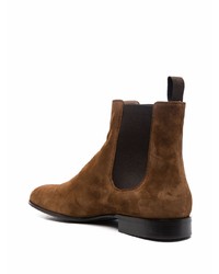 Bottines chelsea en daim marron foncé Gianvito Rossi