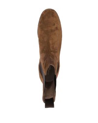 Bottines chelsea en daim marron foncé Gianvito Rossi