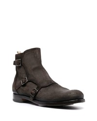 Bottines chelsea en daim marron foncé Officine Creative