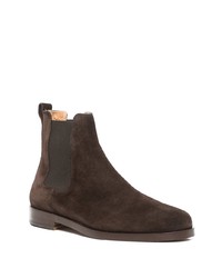 Bottines chelsea en daim marron foncé Koio