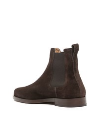 Bottines chelsea en daim marron foncé Koio