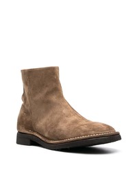 Bottines chelsea en daim marron Alberto Fasciani