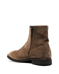 Bottines chelsea en daim marron Alberto Fasciani