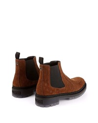 Bottines chelsea en daim marron Jimmy Choo