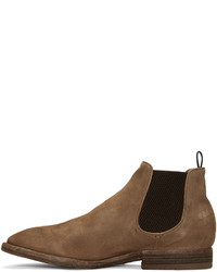 Bottines chelsea en daim marron Officine Creative