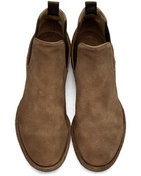 Bottines chelsea en daim marron Officine Creative