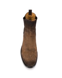 Bottines chelsea en daim marron Officine Creative