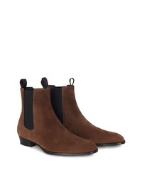 Bottines chelsea en daim marron Giuseppe Zanotti