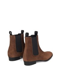 Bottines chelsea en daim marron Giuseppe Zanotti