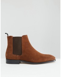 Bottines chelsea en daim marron Paul Smith