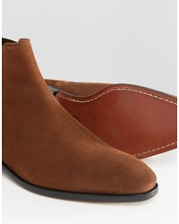 Bottines chelsea en daim marron Paul Smith