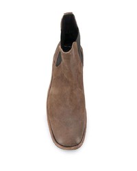 Bottines chelsea en daim marron Moma