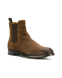 Bottines chelsea en daim marron Officine Creative