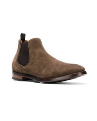 Bottines chelsea en daim marron Officine Creative