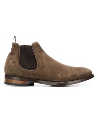 Bottines chelsea en daim marron Officine Creative