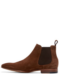 Bottines chelsea en daim marron Paul Smith