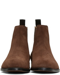 Bottines chelsea en daim marron Paul Smith