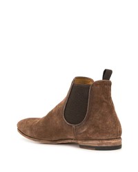 Bottines chelsea en daim marron Officine Creative