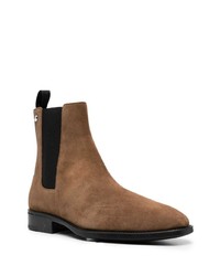 Bottines chelsea en daim marron Giuseppe Zanotti